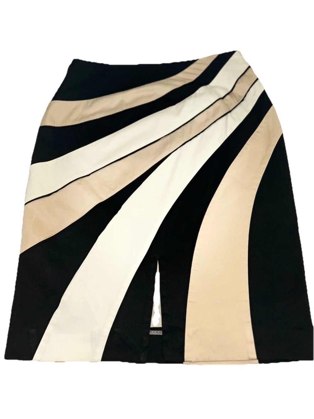 White House Black Market Zebra Print Pencil Skirt Size 2 Lined Stretch Career - Picture 7 of 8